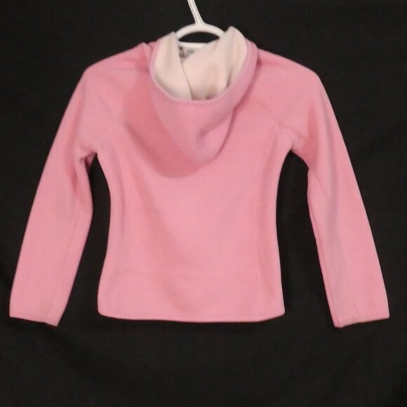 Y2K - OLD NAVY BRAND | medium | Pink Fleece Hooded Zip-Up Jacket | Zip Pockets - Picture 3 of 16